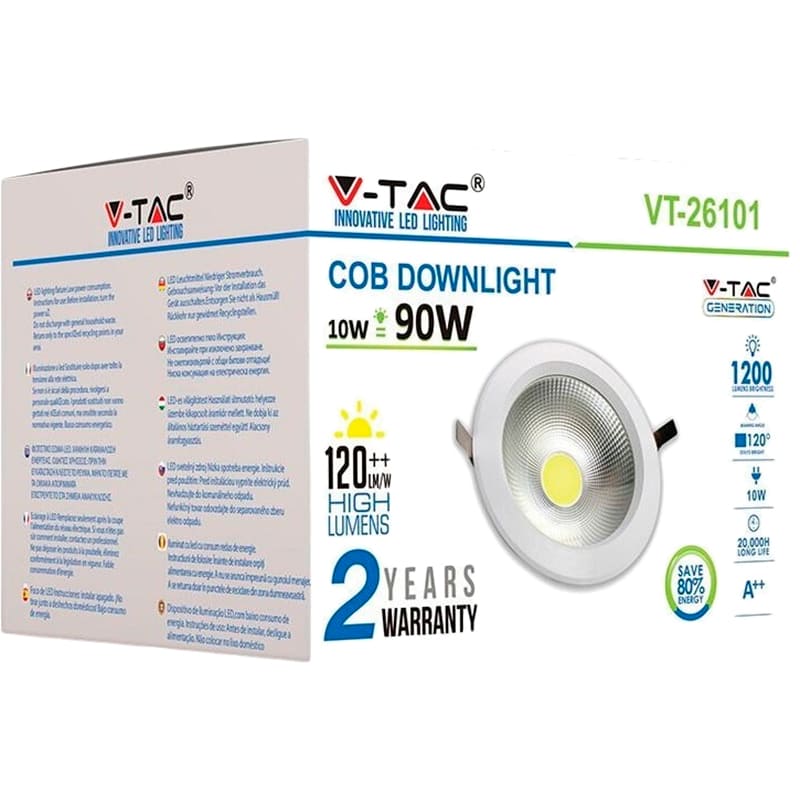 Фото Светильник V-TAC SKU-1272 10W 6400K White (3800157611947)