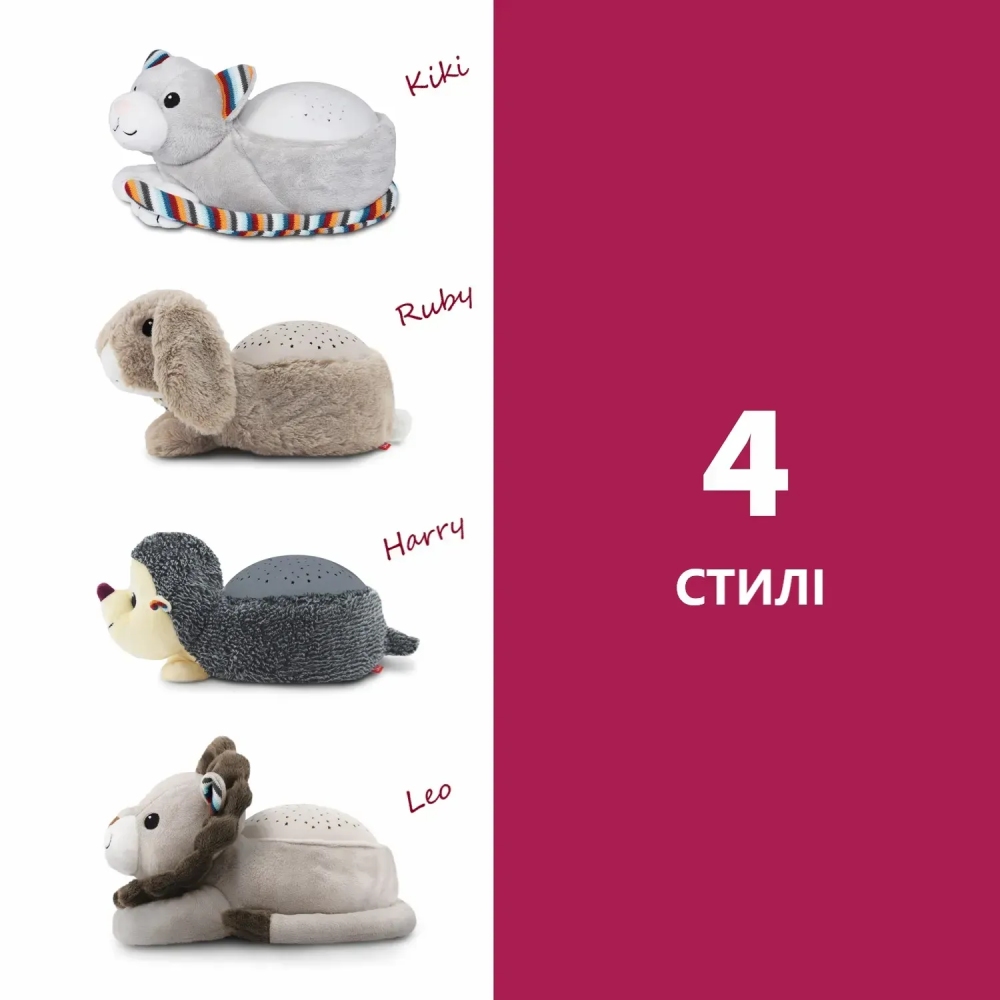 Замовити Іграшка-нічник ZAZU кролик RUBY з проектором (ZA-RUBY-01)