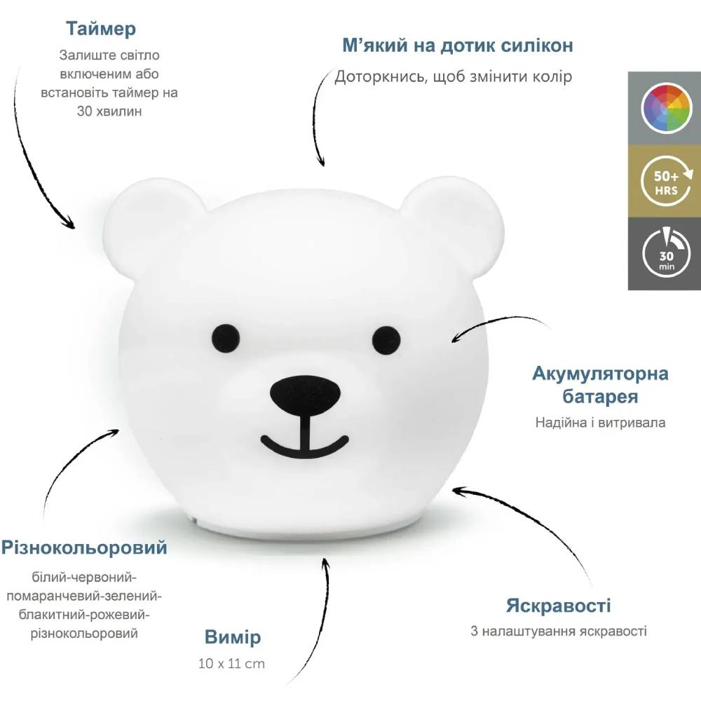 В Украине Ночник Zazu Bor силиконовый Многоцветный (ZA-BOR-01)