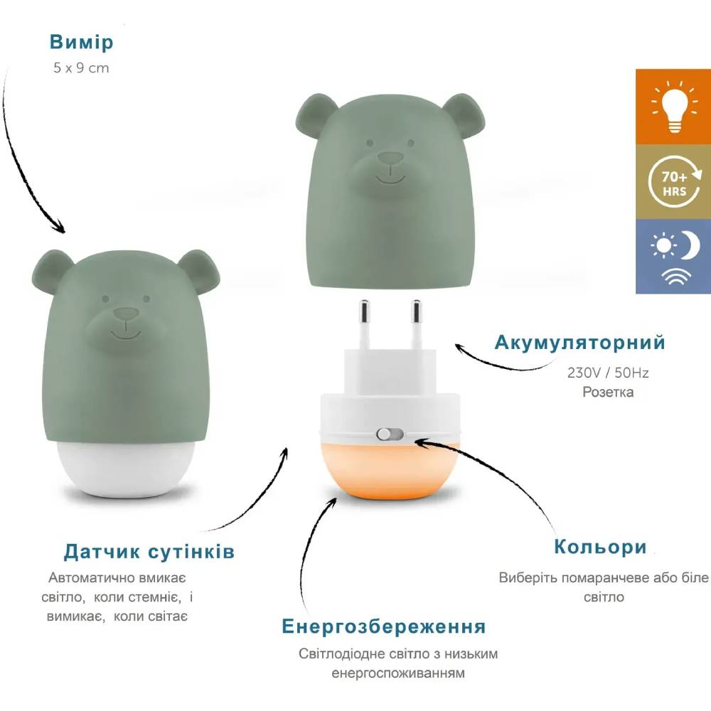 В Україні Нічник Zazu Benny Green (ZA-BENNY-02)