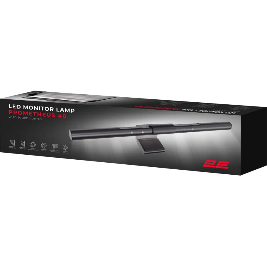 Зовнішній вигляд Лампа на монітор 2E PROMETHEUS 40 DIM Black (2E-DL007BK)