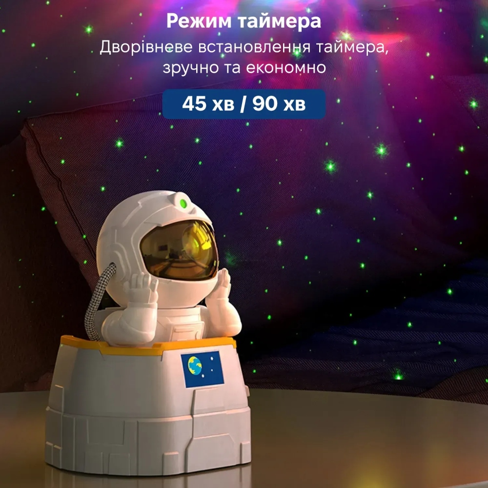 Ночник-проектор INSPIRE Астронавт (LWS-R-4) Тип живлення USB-порт