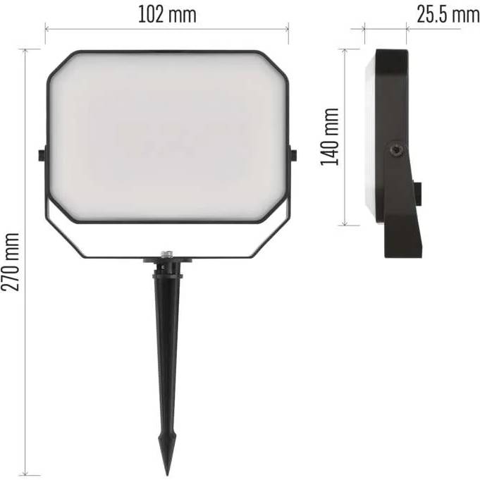 Изображение Прожектор EMOS 4 Вт RGBIC WIFI (ZIW181R)