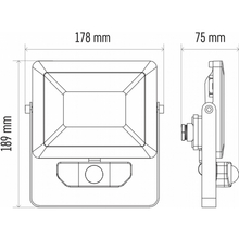 Прожектор EMOS LED ILIO 30W 2400Lm 4000K PIR IP44 (ZS2930)