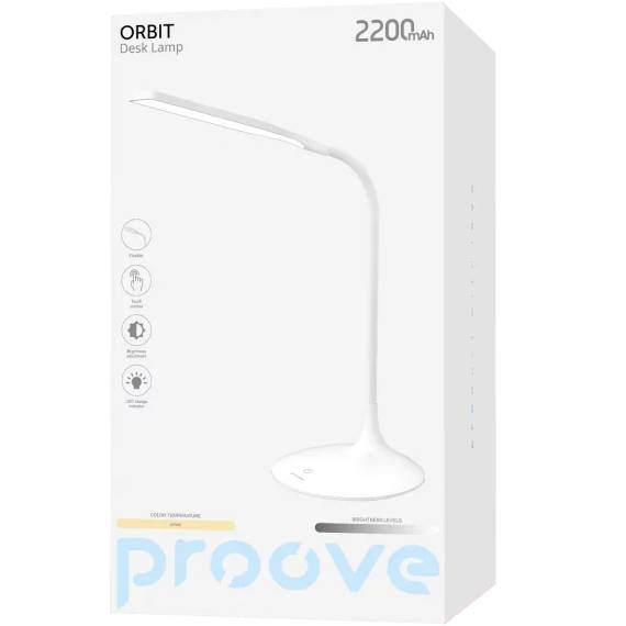 Настільна лампа PROOVE Orbit 2200 mAh White (DLMP07002002) Настільна лампа PROOVE Orbit 2200 mAh White (DLMP07002002) Тип настільна лампа