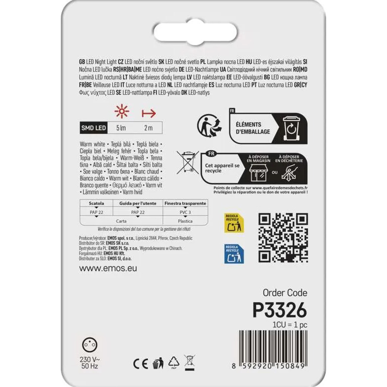 Зображення Нічник EMOS P3326