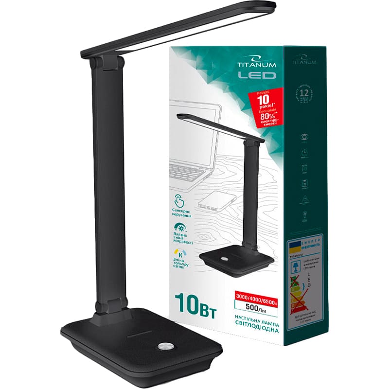 Фото Настольная лампа TITANUM TLTF-009B 10W Black (25906)