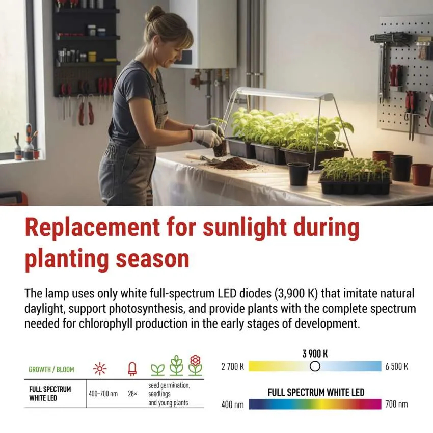 Фото 18 Фитолампа для растений EMOS LED 15 W (Z7903)