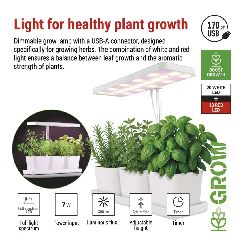 Фото 18 Фітолампа для рослин EMOS LED 7 W (Z7904)