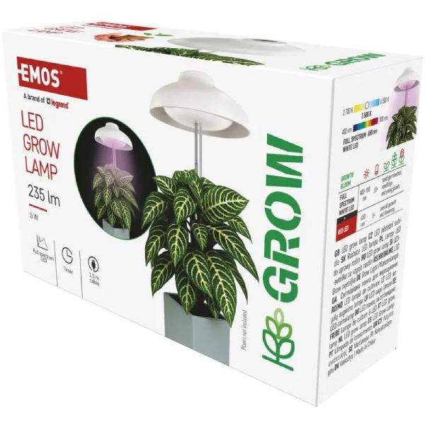 Фото 15 Фітолампа для рослин EMOS Z7901 White