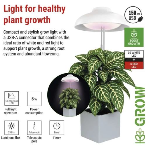 Замовити Фітолампа для рослин EMOS Z7901 White