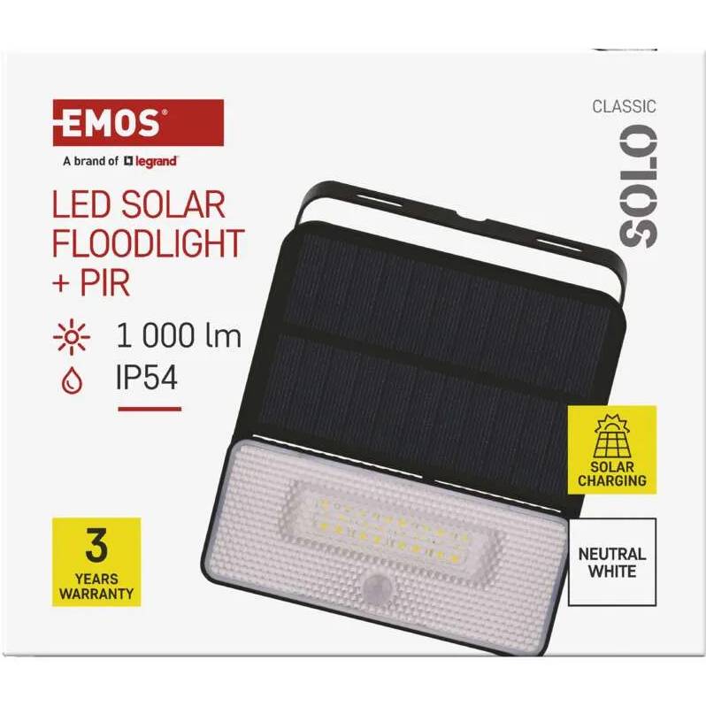 У Фокстрот Світлодіодний сонячний прожектор EMOS ZG121S 1000 лм 4000K