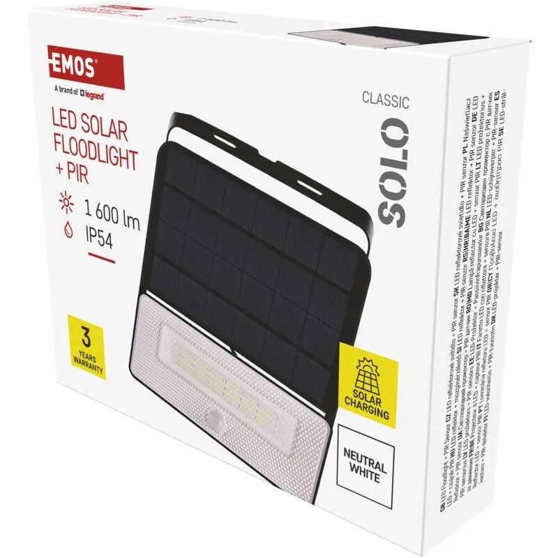 Фото 14 Светодиодный солнечный прожектор EMOS 1600 лм 4000K (ZG122S)
