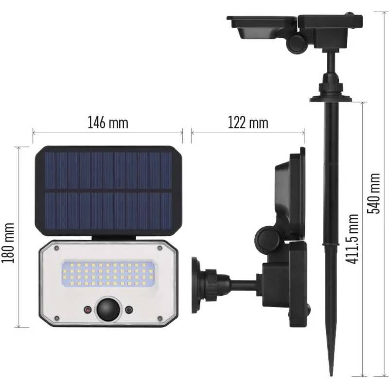 В Україні Світлодіодний сонячний прожектор EMOS 1500 лм 4000K (ZG132S)