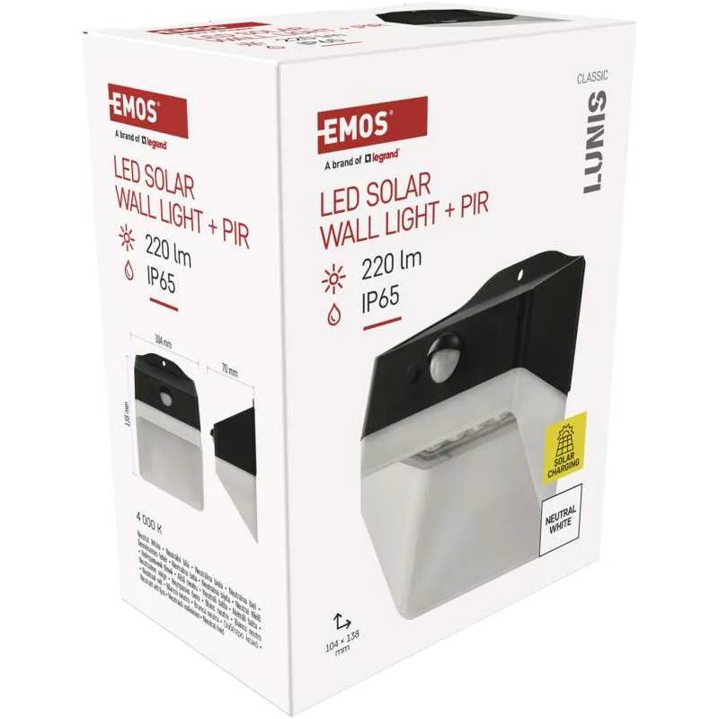 У Фокстрот Світлодіодний сонячний світильник EMOS 220 лм 4000K (ZG151S)
