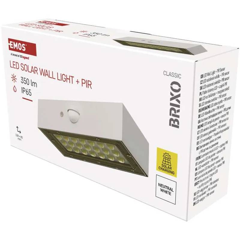 Світлодіодний сонячний світильник EMOS 350 лм 4000K (ZG161S) Ємність акумулятора 1200