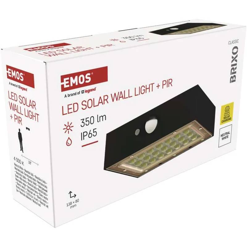 У Фокстрот Світлодіодний сонячний світильник EMOS 350 лм 4000K (ZG162S)