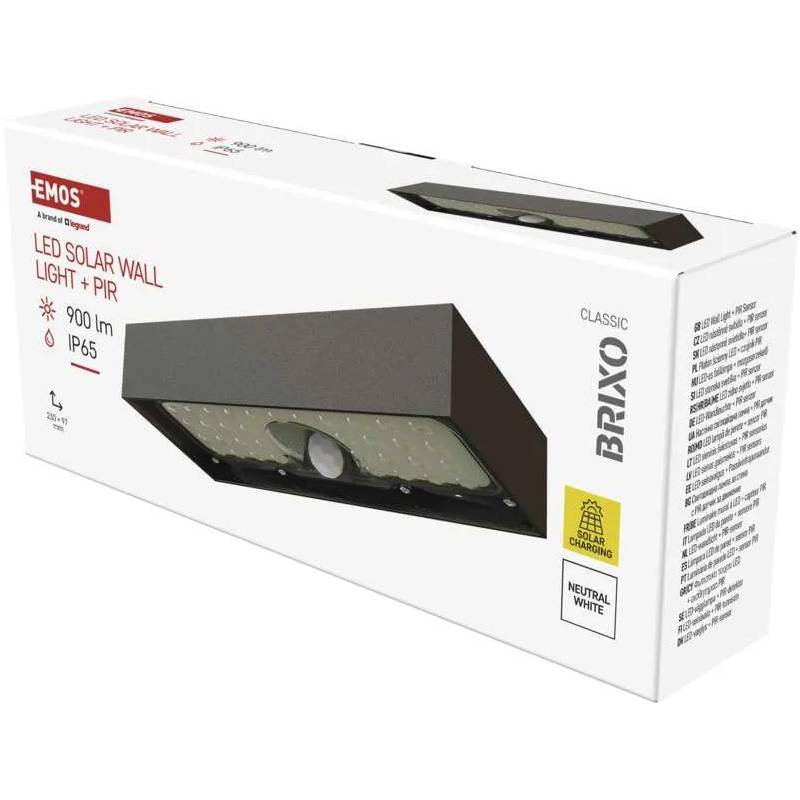 Огляд Світлодіодний сонячний світильник EMOS 900 лм 4000K (ZG166S)