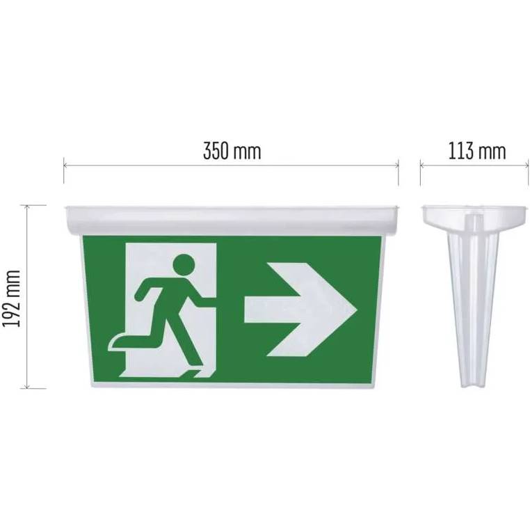 Світильник світлодіодний аварійний EMOS Вихід (ZN1112) Колір білий