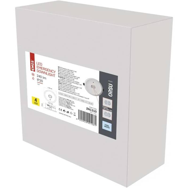 Фото Світильник світлодіодний аварійний EMOS 3Вт (ZN1310)