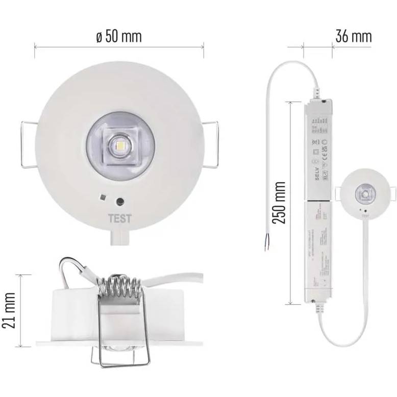 Фото 16 Світильник світлодіодний EMOS 1Вт (ZN1330)