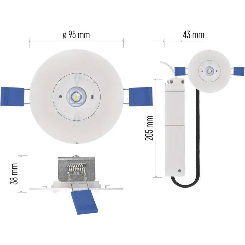 Зображення Світильник світлодіодний аварійний EMOS 2Вт (ZN1340)