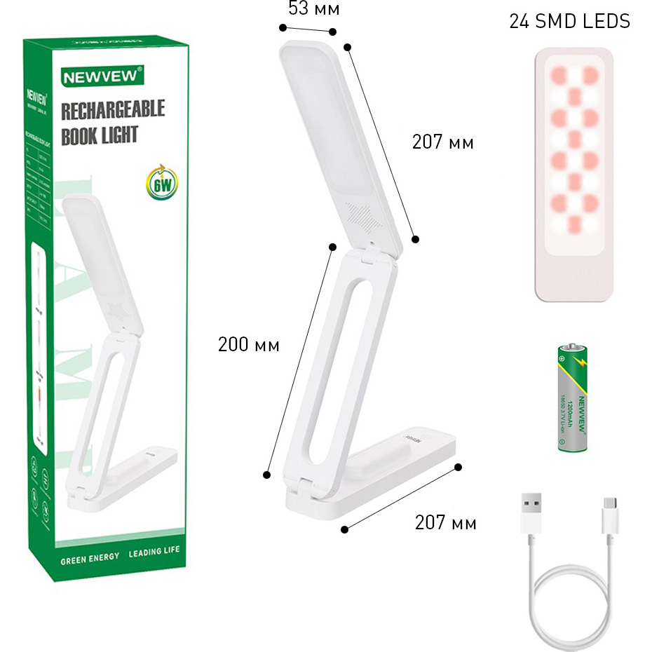 Внешний вид Настольная лампа NEWVEW NV-J14 White (NWVW-NV-J14-WH)