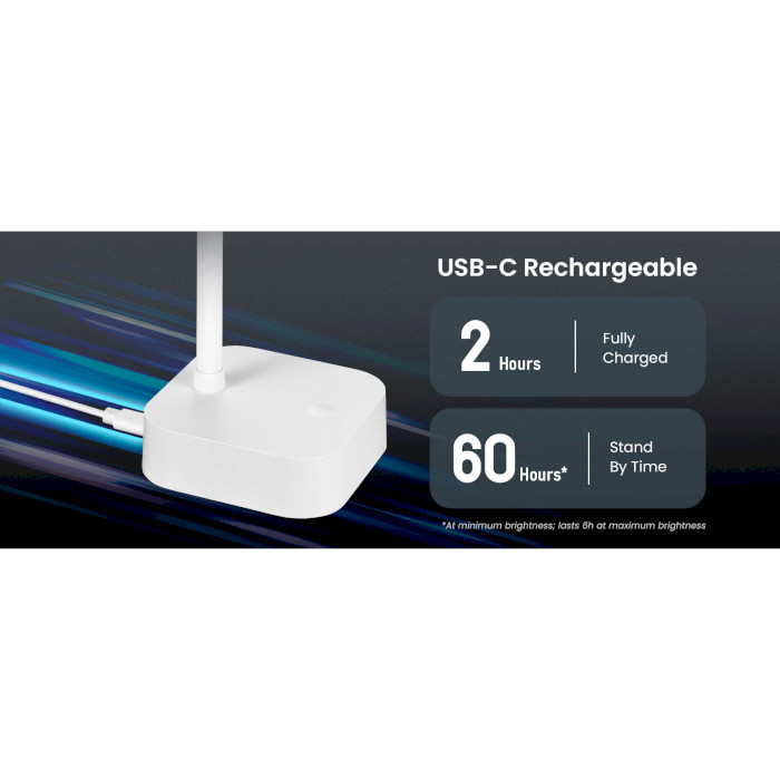Фото Настільна лампа YEELIGHT Jasmine Rechargeable Desk Lamp 5000K White (YLYTD-0039)