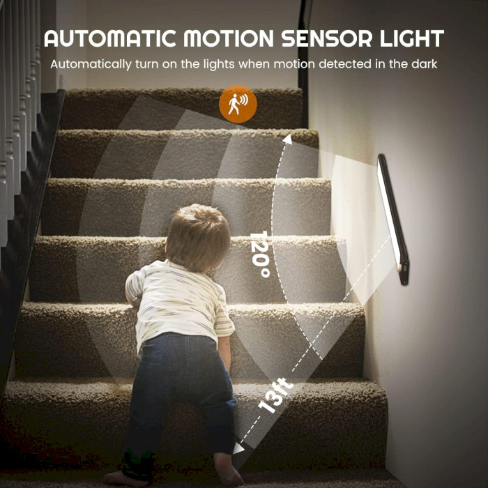 Зображення Світильник YEELIGHT Motion Sensor Closet Light A40 4000K Black (YLBGD-0045)