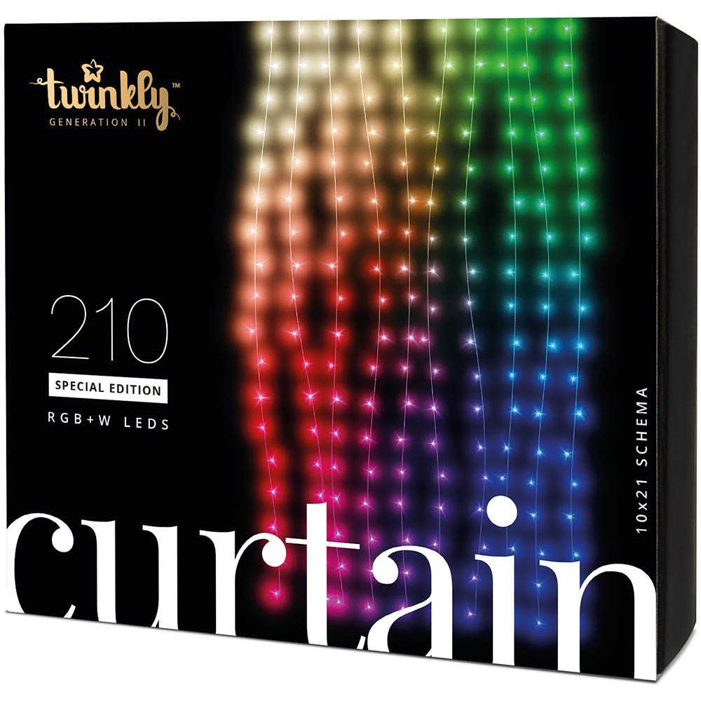 Гірлянда TWINKLY Smart LED Curtain,Wall RGBW 210 (TWW210SPP-TEU)