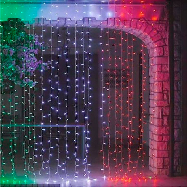 Гирлянда TWINKLY PRO Curtain RGB 250 AWG22 IP65 (TWP-CU-CA-05X50STP-G) Тип выключателя кнопка