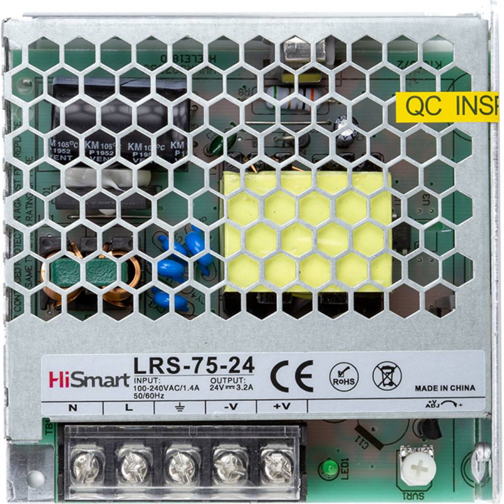 

Блок питания HISMART 24V 3.2A 75W (LRS-75-24), блок живлення 24V, 3.2A, 75W (LRS-75-24)