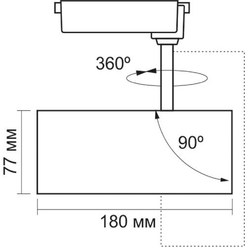 Фото Світильник VIDEX LED 30W 4100K Чорний (VL-TR04-304B)