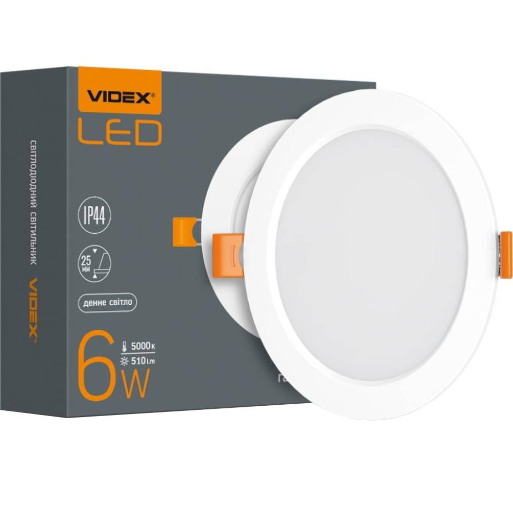 Світильник VIDEX LED 6W 5000K 220V (VL-DLBR-065) Колір білий