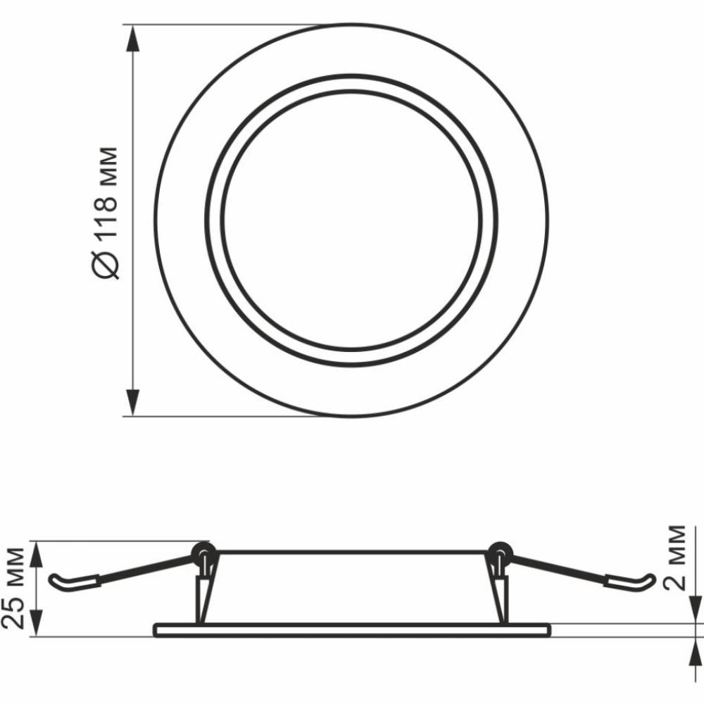 Світильник VIDEX LED 6W 5000K 220V (VL-DLBR-065) Потужність 6