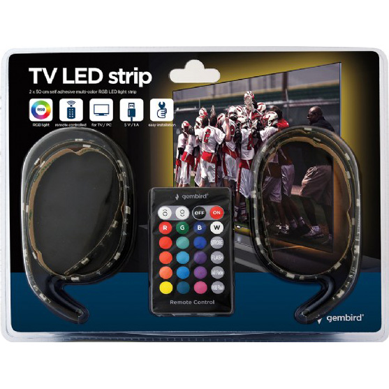 Светодиодная лента Gembird LED-2SU-RGB50-01 Цвет многоцветный