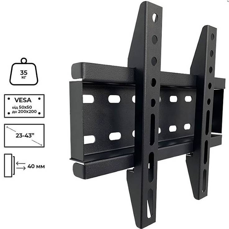 Внешний вид Кронштейн CHARMOUNT TV02F Black