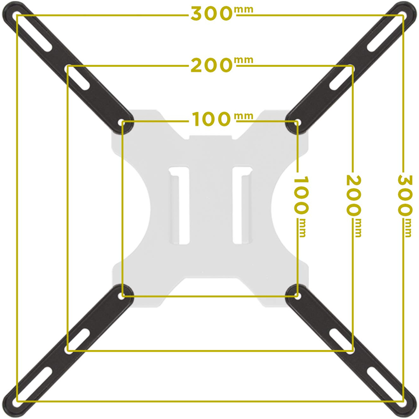 Адаптер для кронштейна BRATECK LCD-201F Стандарт VESA 300 Х 300