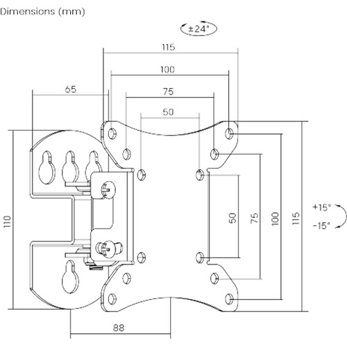 Кронштейн ITECHMOUNT LCD310 Конструкція 2 ступеня свободи