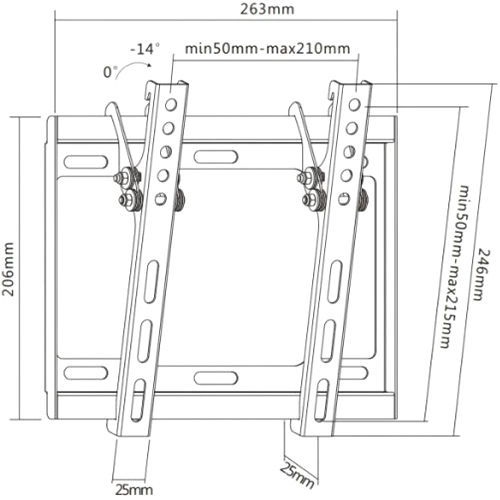 Кронштейн BRATECK LP34-22T Диагональ 23-42