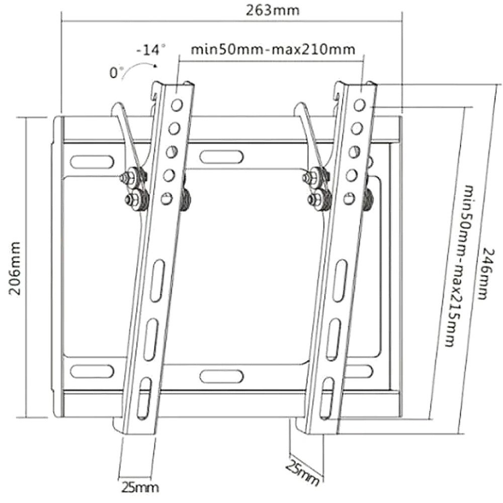 Кронштейн BRATECK LP34-22T Стандарт VESA 75 x 75