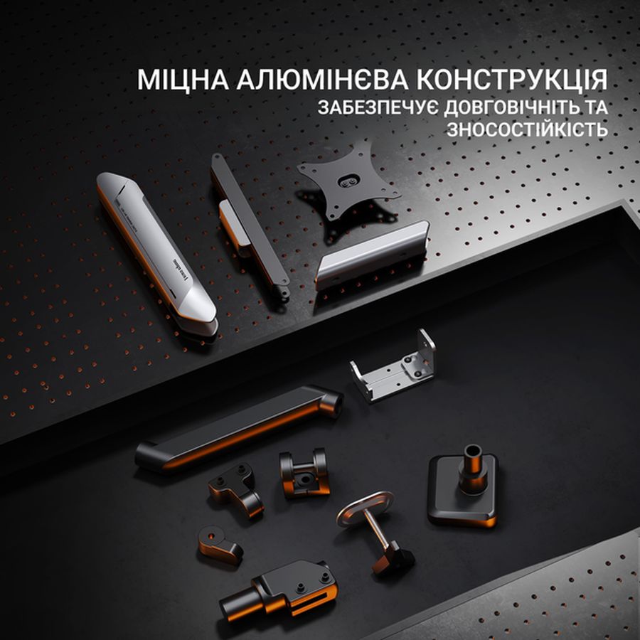 Фото 15 Кріплення для монітора ANDA SEAT Stealth PRO II RGB 17''-42'' Orange (AD-W-A9X-1S-BO)