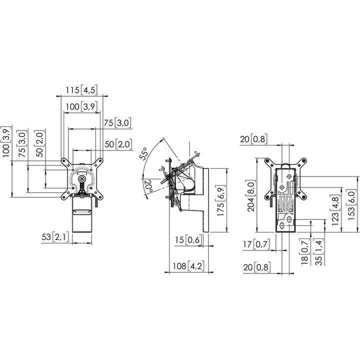 Кронштейн VOGELS MOMO 2116 Black (7121160) Діагональ 13-43