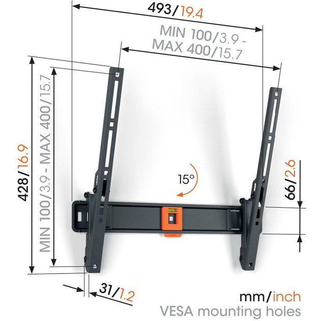 Кронштейн VOGELS TVM 1413 Black (1814130) Стандарт VESA 200 x 200