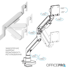 Кронштейн OFFICEPRO MA851W White