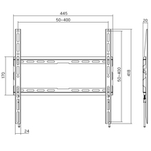 Кронштейн AGN 400x400 Black (AGN70-440F)
