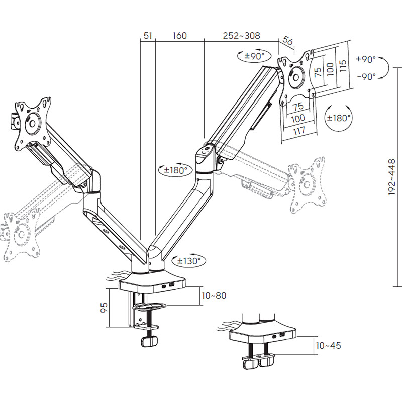 Фото 14 Кронштейн OFFICEPRO MA452B Black
