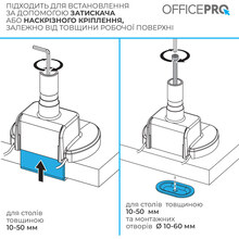 Кронштейн OFFICEPRO MAH752B Black