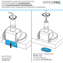 Кронштейн OFFICEPRO 24-57" White (MAH752W)
