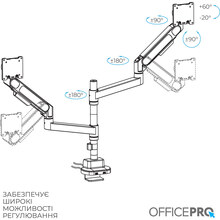 Кронштейн OFFICEPRO 24-57" White (MAH752W)